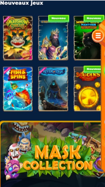 mobiel screenshot van nieuwe spellen bij Wazamba Casino