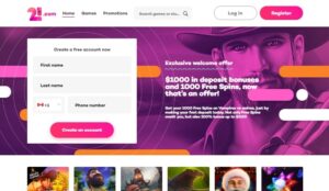 21com Casino Online Bonus