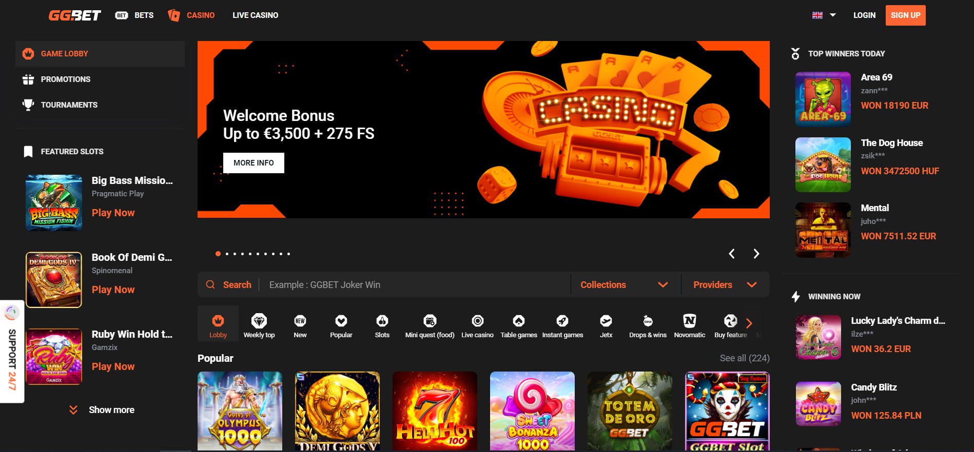 GG Bet casino 1