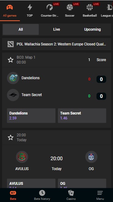 GG Bet casino 2m