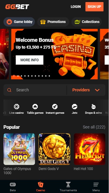 GG Bet casino 3m