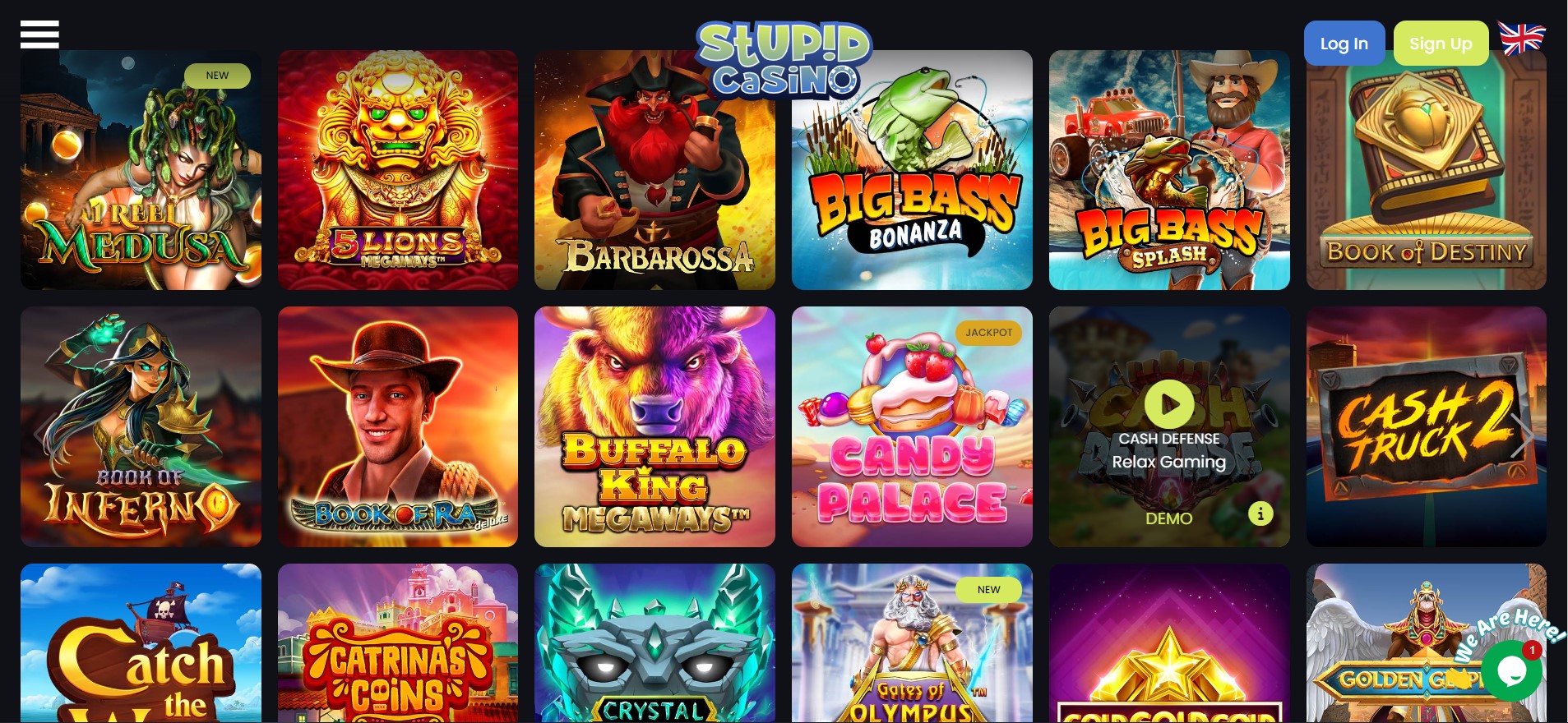 populaire gokkasten op de stupid casino website