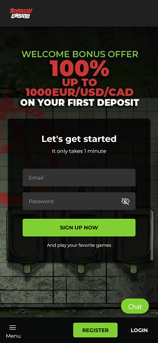 Anarchy Casino bonus iPhone 14 Pro Max