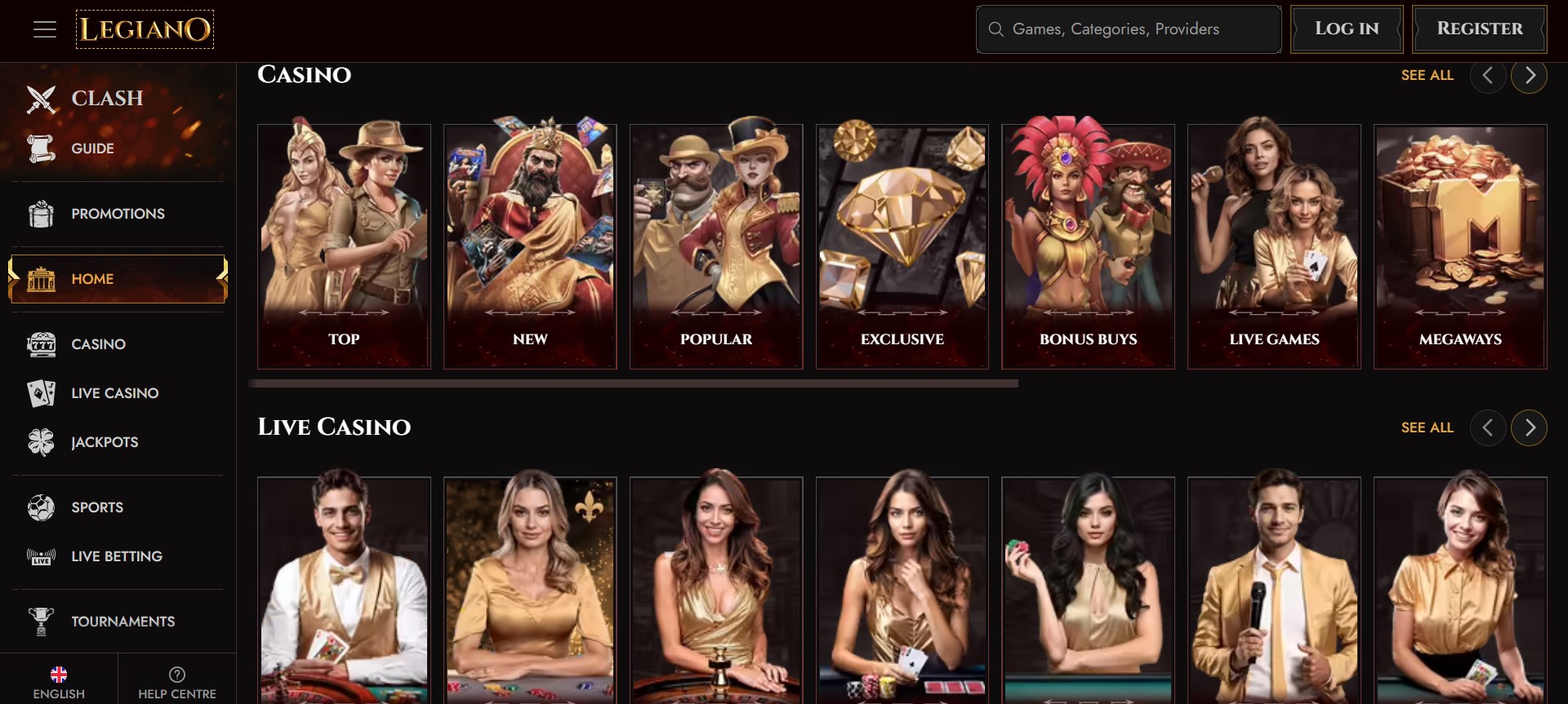 live casinospellen bij legiano casino